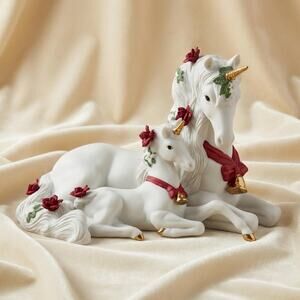 1992 Princeton Gallery LIMITED ED. Porcelain Yuletide Blessing Unicorn Figurine